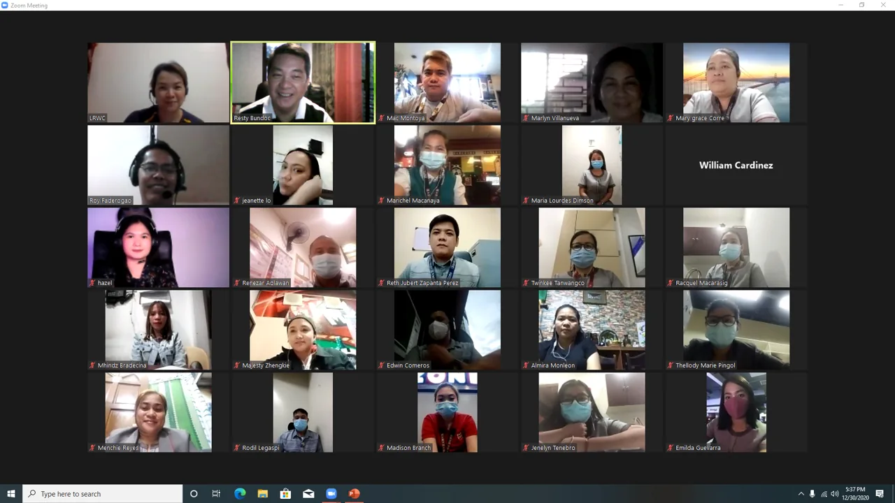 Screenshot of a Zoom meeting grid showing DigiPlus participants at the virtual conference