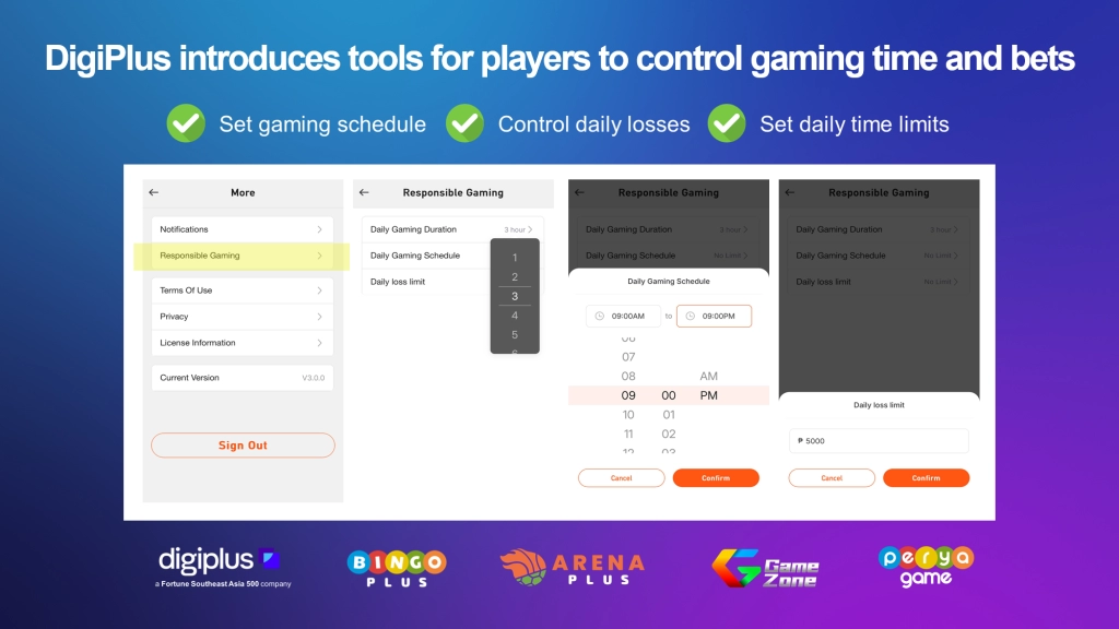 DigiPlus introduces tools for players to control gaming time and bets