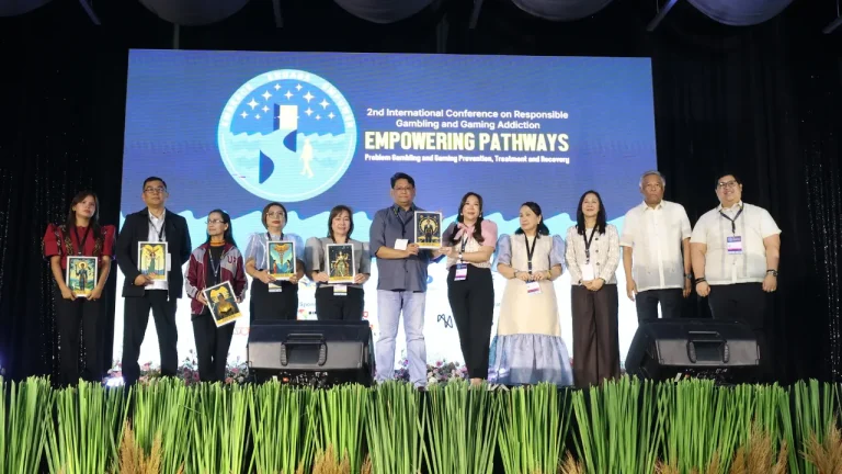 Officials on stage at the 2nd International Conference on Responsible Gambling and Gaming Addiction: Empowering Pathways
