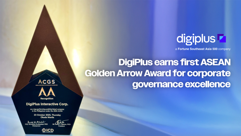 DigiPlus earns first ASEAN Golden Arrow Award for corporate governance excellence