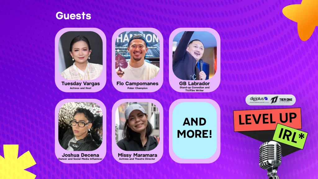 Level Up IRL guests: Tuesday Vargas, Flo Campomanes, GB Labrador, Joshua Decena, Missy Maramara and more