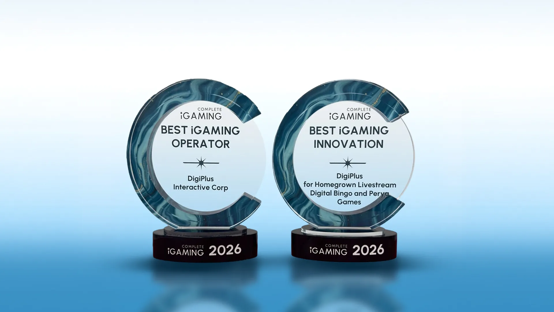 Complete iGaming 2026 trophies for Best iGaming Operator and Best iGaming Innovation awarded to DigiPlus