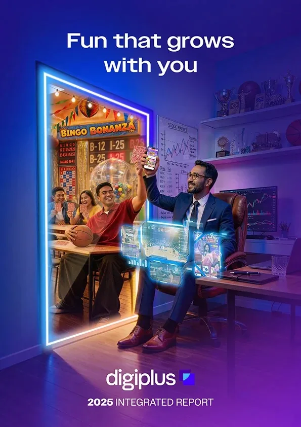 Cover of the DigiPlus 2025 Integrated Report