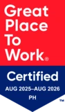 Great Place to Work Certified, Philippines, Aug 2025 to Aug 2026