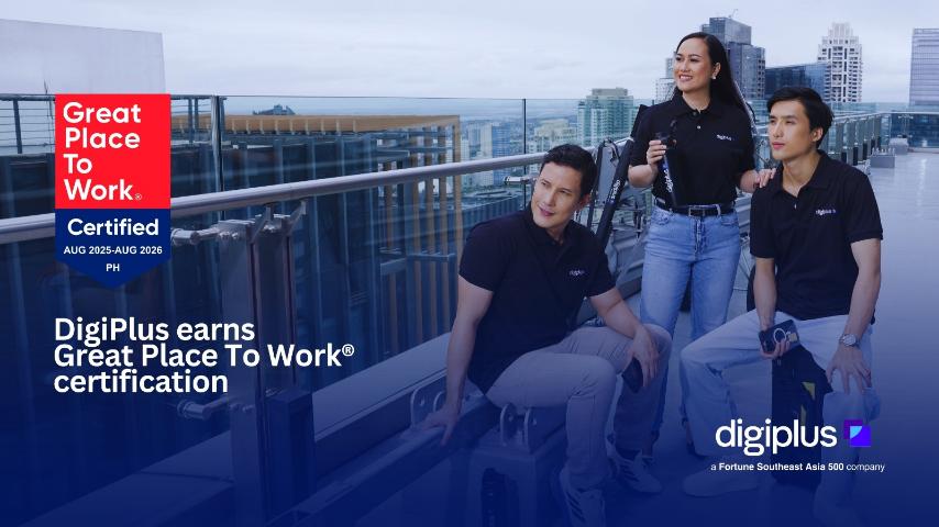 DigiPlus receiving its Great Place To Work certification