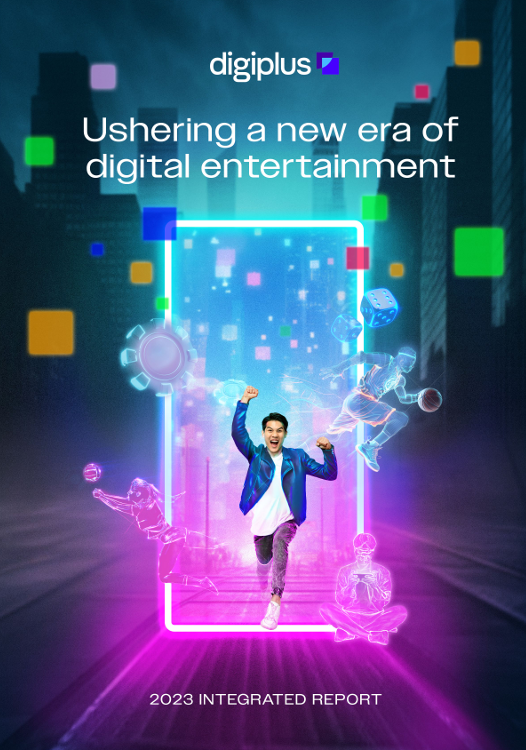 Cover of the DigiPlus 2023 Integrated Report